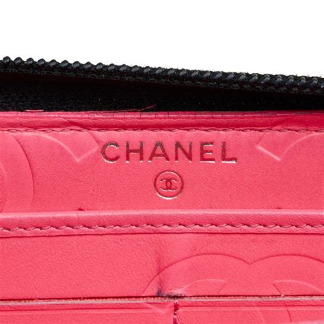 chanel cambon zip around wallet